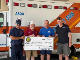 Representatives from the American Legion #16 in Crisfield presenting a $5000 donation.